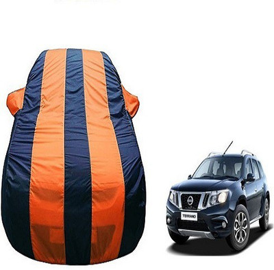 Frap Car Cover For Nissan Terrano (With Mirror Pockets)(Orange, Blue)