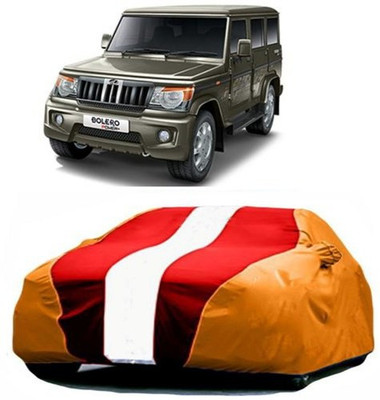 XGuard Car Cover For Mahindra Bolero (With Mirror Pockets)(Red, Orange)