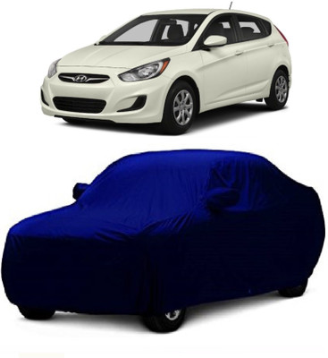 MoTRoX Car Cover For Hyundai Accent (With Mirror Pockets)(Blue)