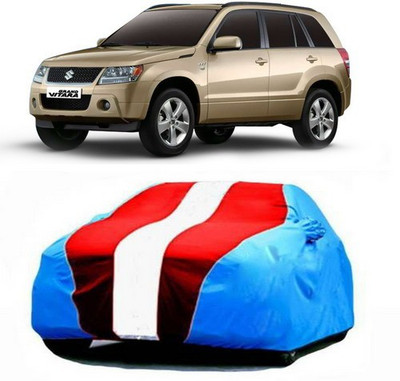 HDSERVICES Car Cover For Maruti Suzuki Grand Vitara (With Mirror Pockets)(Blue, Red)
