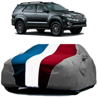 VIRMANG Car Cover For Toyota Fortuner Old (With Mirror Pockets)(Red, Blue, Grey)