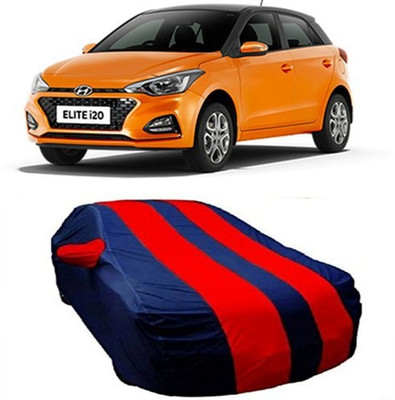 HDSERVICES Car Cover For Hyundai Elite i20 (With Mirror Pockets)(Red)