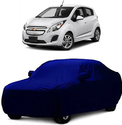 MoTRoX Car Cover For Chevrolet Spark (With Mirror Pockets)(Blue)