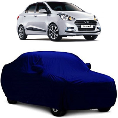 MoTRoX Car Cover For Hyundai Xcent (With Mirror Pockets)(Blue)