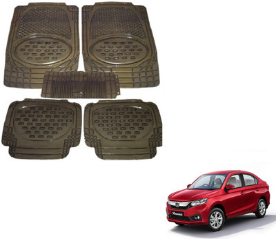 MOCKHE PVC (Polyvinyl Chloride), Plastic Standard Mat For  Honda Amaze(Brown)