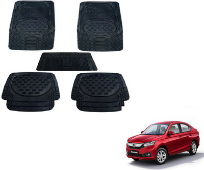Auto Hub PVC (Polyvinyl Chloride), Plastic Standard Mat For  Honda Amaze(Black)