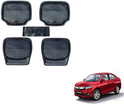 Auto Hub PVC (Polyvinyl Chloride), Plastic Standard Mat For  Honda Amaze(Black)