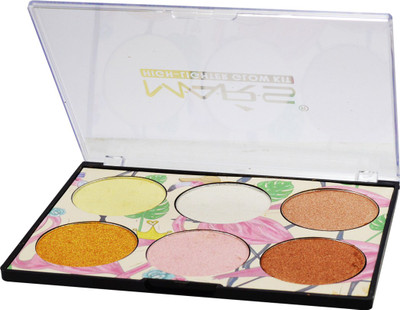 MARS 6 Color High-Lighter Glow Kit-8463-02 With Skin Whitening Cream20ml Highlighter(Multicolor)