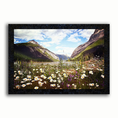 Poster N Frames Decorative Art Print of landscape scenery painting on paper with wooden synthetic frame Digital Reprint 14 inch x 20 inch Painting(With Frame)
