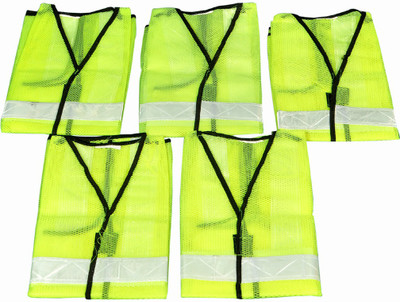 Ladwa Reflective Jackets-LSI-RJ-G - Pack of 5 Safety Jacket(Green)