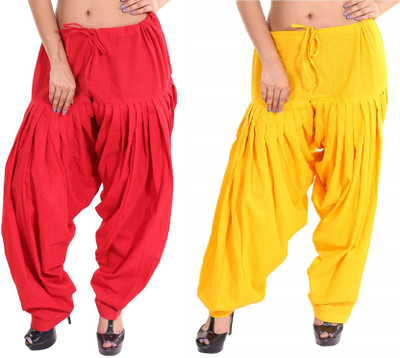 SriSaras Cotton Linen Blend Solid Salwar