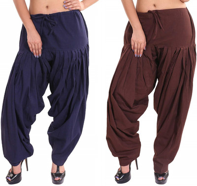 SriSaras Cotton Linen Blend Solid Salwar