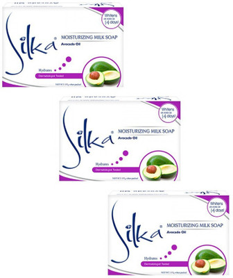 SILKA Skin Brightening Milk Extract Soap Made In Philippines(3 x 45 g)