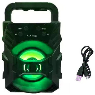 BAGATELLE Good Quality KTX-1057 Wireless Speaker,Portable Ultra loud Stereo sound with deep bass bluetooth Speakers ,HD Audio, USB, Micro SD Card, compatible with All Smartphone perfect for home audio player and outdoor activities speaker,picnic,tour,use for kitty party 6 W Bluetooth Speaker (Black,