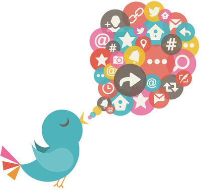 Wallzone 70 cm Social Media Medium Wallsticker(Vinyl 60 cm x 40 cm) Self Adhesive Sticker(Pack of 1)