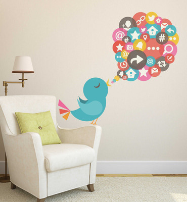 Littlebuds 60 cm Bird Removable Sticker(Pack of 1)