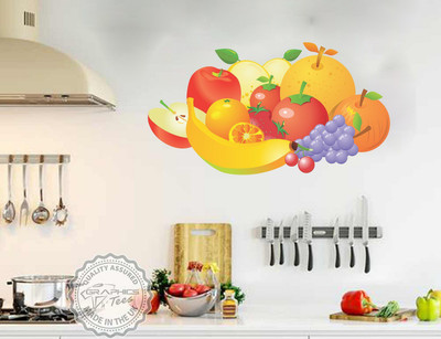 Littlebuds 60 cm Fruits Removable Sticker(Pack of 1)