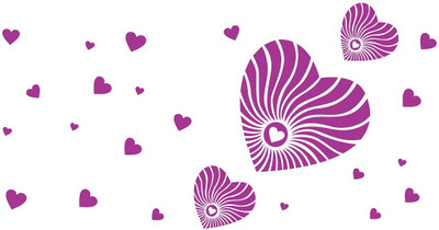 Littlebuds 90 cm Love Heart Removable Sticker(Pack of 1)