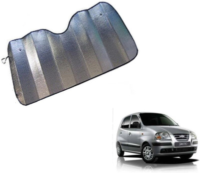 MOCKHE Dashboard Sun Shade For Hyundai Santro(Silver)
