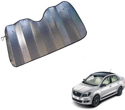 MOCKHE Dashboard Sun Shade For Skoda Rapid(Silver)