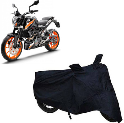 ROYAL AUTO MART Two Wheeler Cover for KTM(200 Duke, Black)