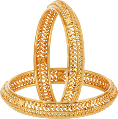 ZENEME Alloy Gold-plated Bangle Set(Pack of 2)
