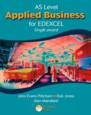 AS Applied Business for Edexcel (Single Award)(English, Paperback, Evans-Pritchard John)