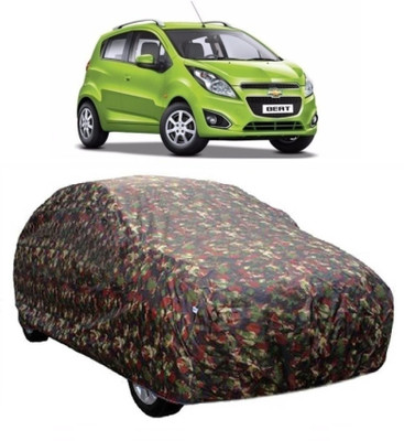 MoTRoX Car Cover For Chevrolet Beat (Without Mirror Pockets)(Multicolor)