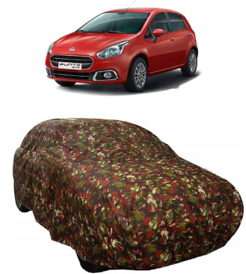 MoTRoX Car Cover For Fiat Punto Evo (With Mirror Pockets)(Multicolor)