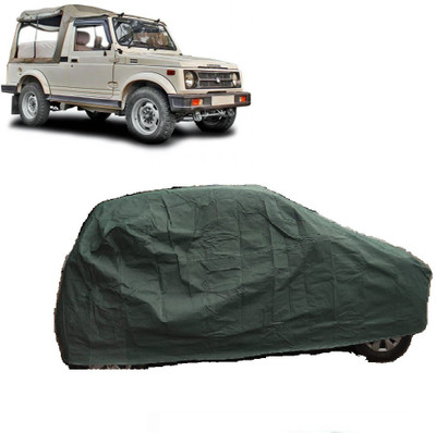 ANLOPE Car Cover For Maruti Suzuki Gypsy King (Without Mirror Pockets)(Green)