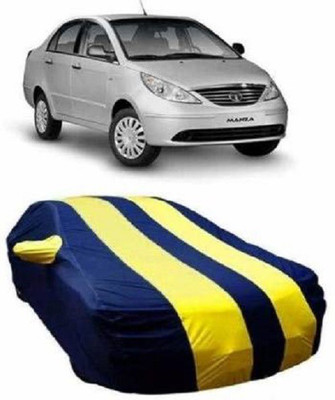 High Quality Car Cover For Tata Manza (With Mirror Pockets)(Blue, Yellow)