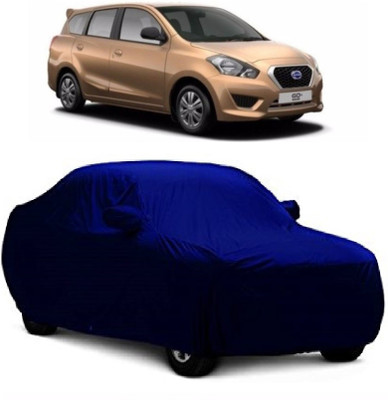 MoTRoX Car Cover For Nissan Go+ (With Mirror Pockets)(Blue)