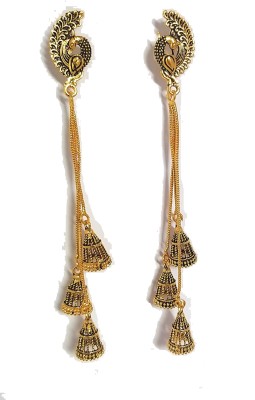 Aadiyatri Stylish Gold Plated Bahubali Earrings Alloy Jhumki Earring