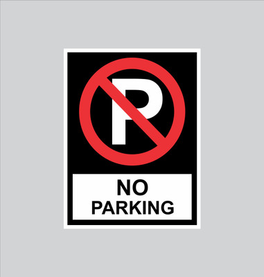 signEver No Parking Sign Board For Hospital Medical Collage Clinic color-Black,Red (10 x 30 cm) Emergency Sign