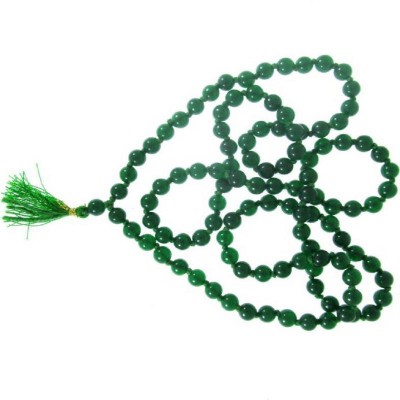 Raviour Lifestyle Green Agate Hakik 108 Beads Buddhist Prayer Japa Rosary Wearing Fashion Wear Mala Agate Dori Chain