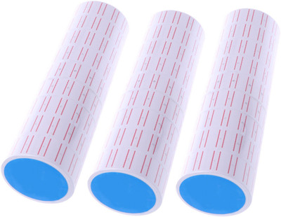 AM 30 Rolls Price Label Paper Tag Sticker White Red Line for MX5500 EOS 8 Digits price Labeler Gun . Self Adhesive Paper Label(White)
