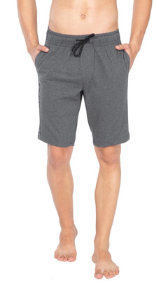 JOCKEY Solid Men Grey Basic Shorts