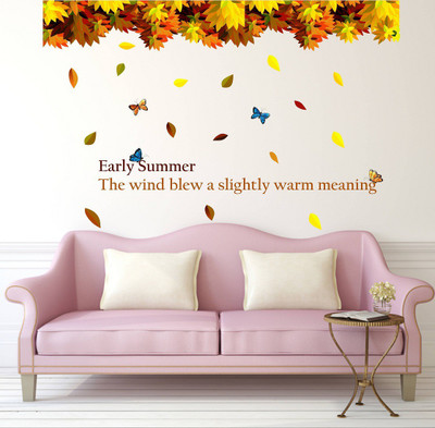 Littlebuds 150 cm Summer Leaves Removable Sticker(Pack of 1)