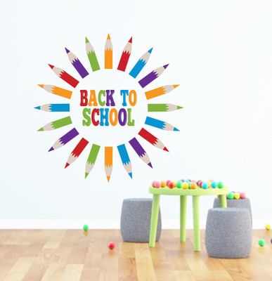 Littlebuds 50 cm Back To School Removable Sticker(Pack of 1)