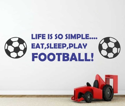 Littlebuds 100 cm Foot Ball Quotes Removable Sticker(Pack of 1)