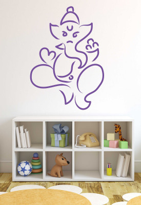 Littlebuds 60 cm Ganesh(Vinayagar) Removable Sticker(Pack of 1)