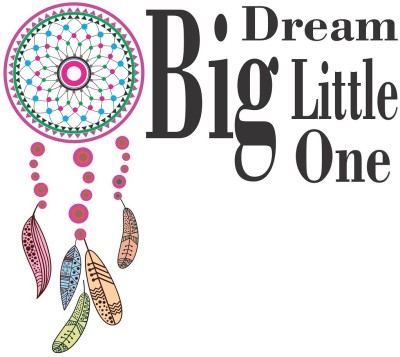 Wallzone 60 cm Big Dream Removable Sticker(Pack of 1)