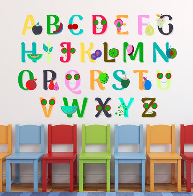Littlebuds 254 cm Alphabets Removable Sticker(Pack of 1)