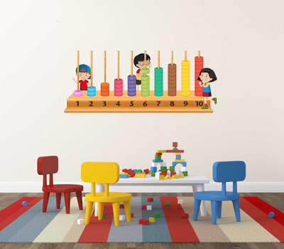 Wallzone 70 cm Kids 123 Numbers Removable Sticker(Pack of 1)