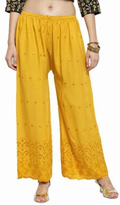 TNQ Regular Fit Women Yellow Trousers