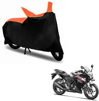 InayaAutoMotive Two Wheeler Cover for Honda(CBR 250R, Black, Orange)