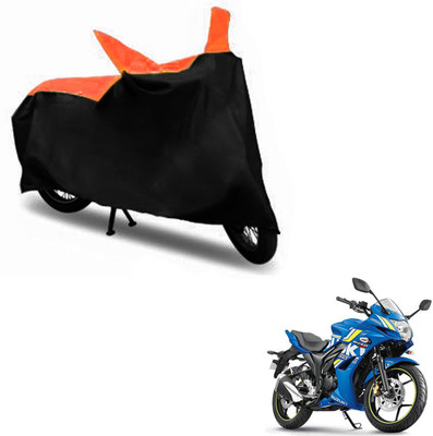 InayaAutoMotive Two Wheeler Cover for Suzuki(Gixxer SF, Black, Orange)