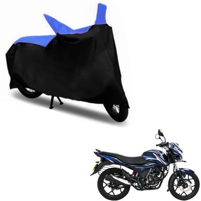 InayaAutoMotive Two Wheeler Cover for Bajaj(Discover 125 DTS-i, Black, Blue)