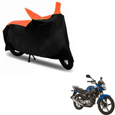 InayaAutoMotive Two Wheeler Cover for Yamaha(YBR 125, Black, Orange)