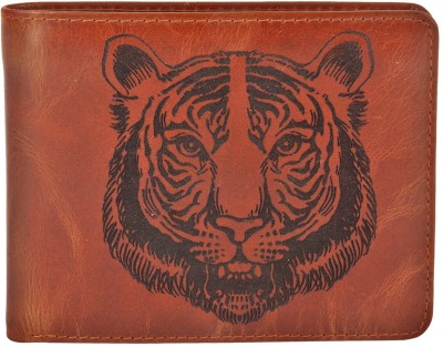 Karmanah Men Brown Genuine Leather Wallet(8 Card Slots)